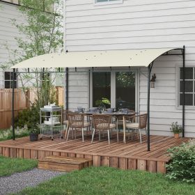 12' x 10' Outdoor Pergola with Bar Counter (Option: Cream White-2080x360x180 mm)