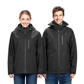 VEVOR Heated Jacket for Men with 7.4V Battery, Soft Shell Electric Heating Coat (Clothing Style: Men's Style, Clothing Size: XXL Size)